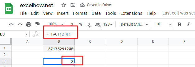 google sheets FACT function1