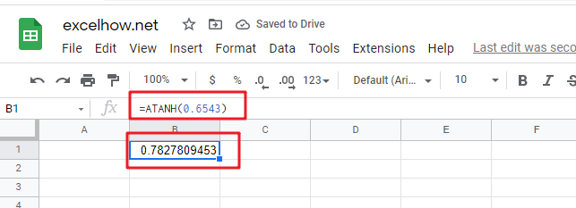 google sheets atanh function1