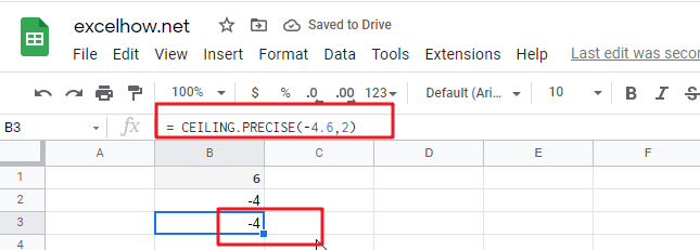 google sheets ceiling.precise function1
