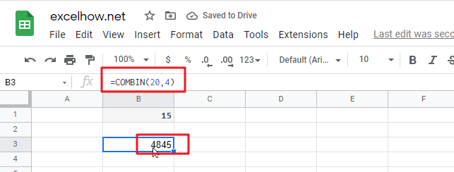 google sheets combin function1