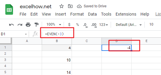 google sheets even function1