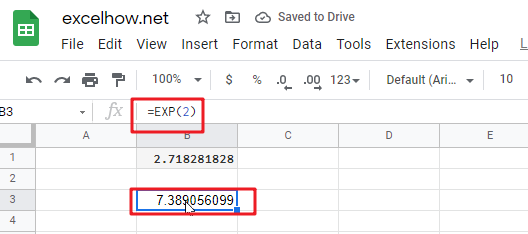 google sheets exp function1