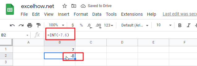 google sheets int function1