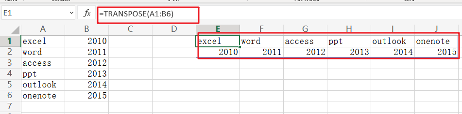 excel transpose function1