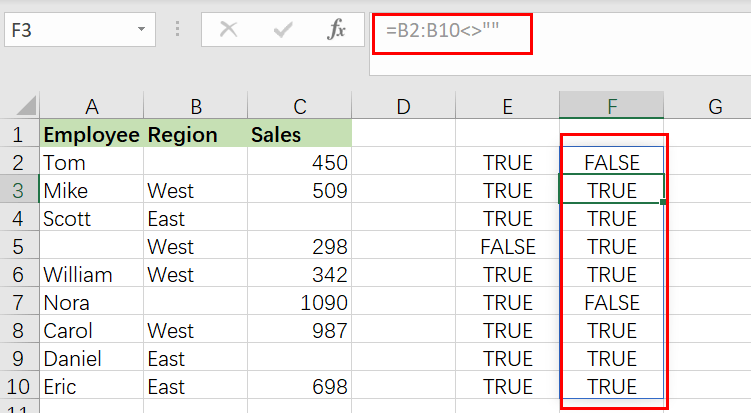 extract data by excluding blank value1