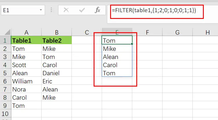 extract matching values from two list1