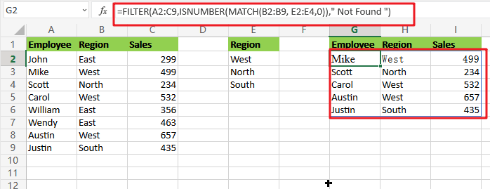 filter multiple value1