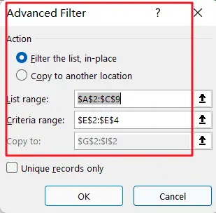 filter multiple value1