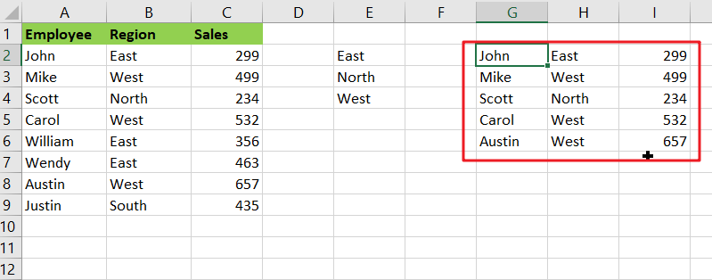 filter multiple value1