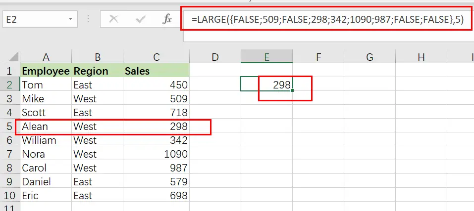 filter on top n values with criteria1