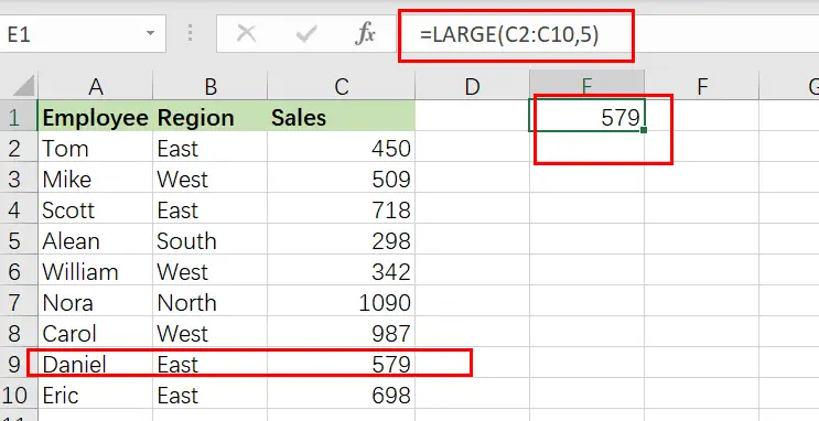 filter on top n values