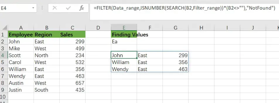 filter with partial match1