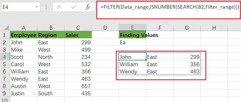 filter with partial match1