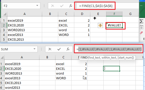 count cell that contain case sensitive1