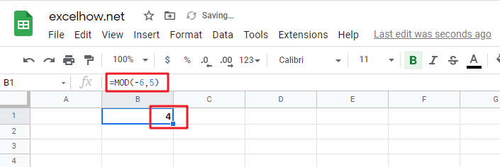 google sheets MOD function1