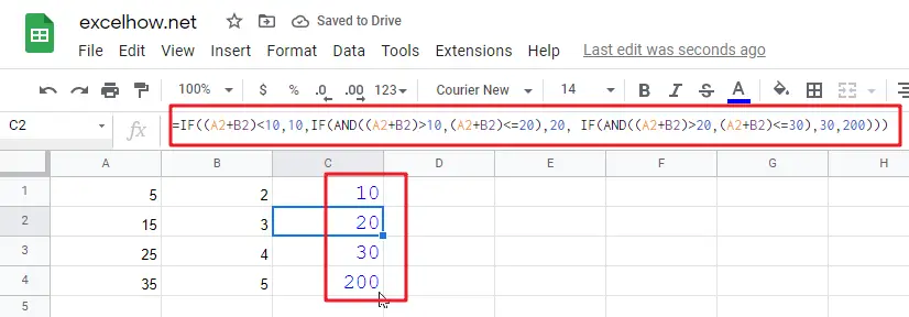 google sheets nested if function1