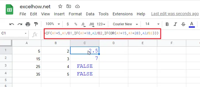 google sheets nested if function1