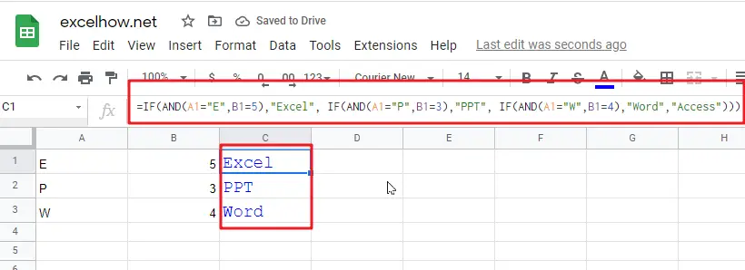 google sheets nested if function1