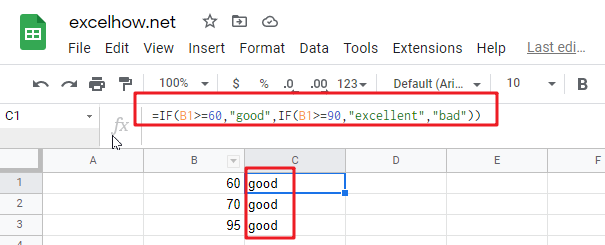 google sheets nested if function1