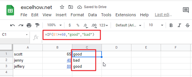 google sheets nested if function1