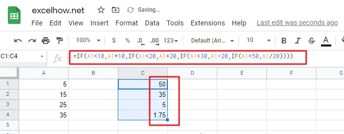 google sheets nested if function1