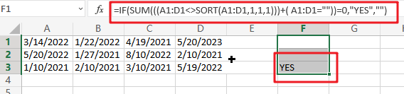 sort dates in chronological order1