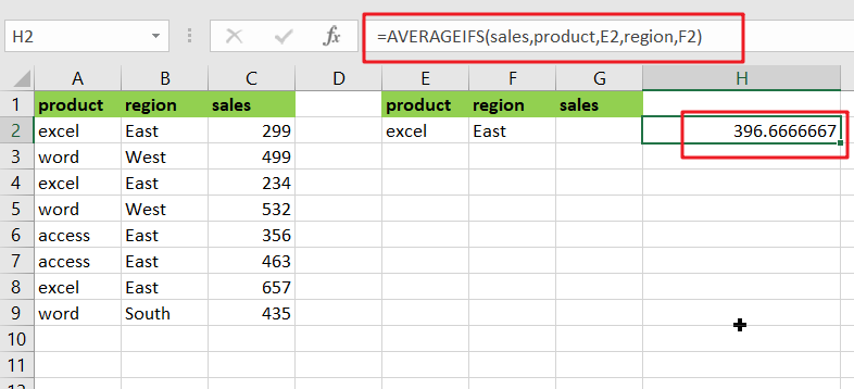 5 Average cells based on multiple criteria1