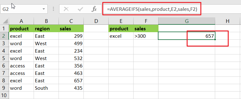 5 Average cells based on multiple criteria1