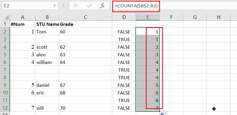 Add Row Numbers And Skip Blanks4