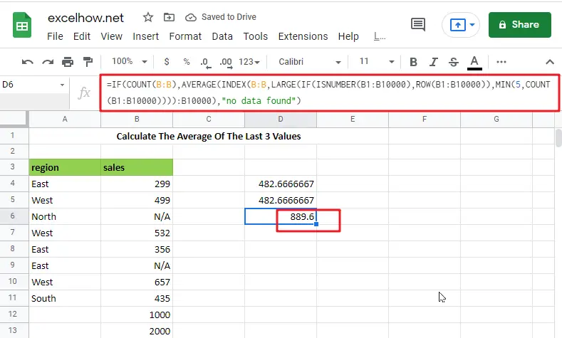 Average the last 3_ 5 or N numeric values in google sheets1