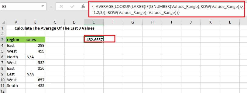 Average the last 3_ 5 or N numeric values1