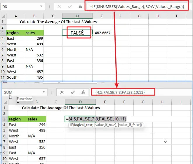 Average the last 3_ 5 or N numeric values1