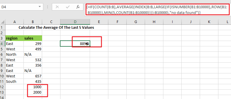 Average the last 3_ 5 or N numeric values1