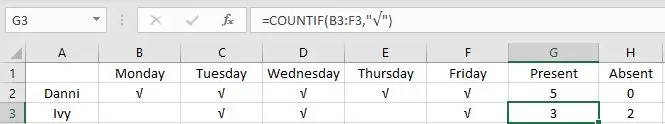 Count Attendance and Absence1