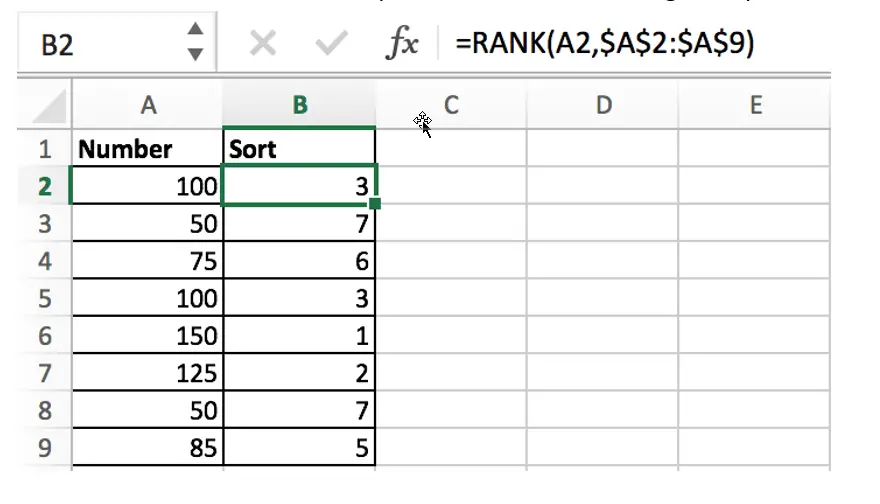 Sort Values with Unique Order if Duplicate Values Exist1