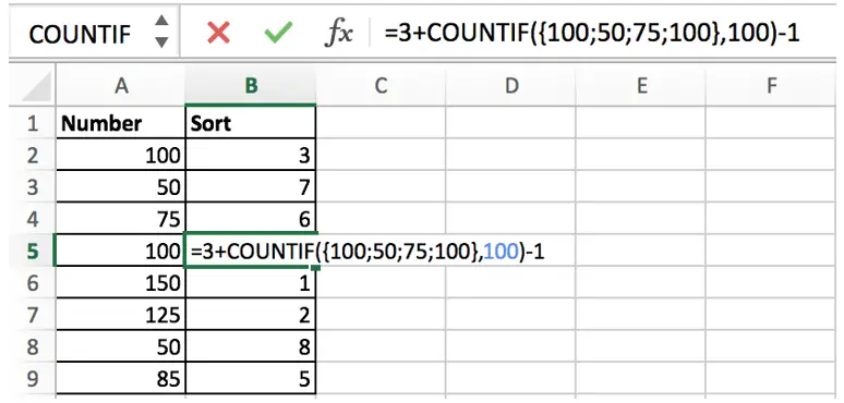 Sort Values with Unique Order if Duplicate Values Exist6