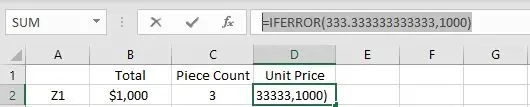 Trap Error or Replace Error by Specific Value with IFERROR function1