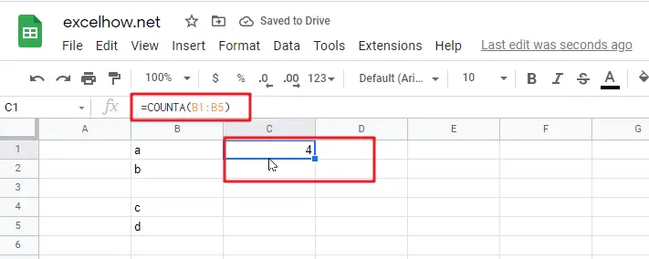 google sheets COUNTA function1