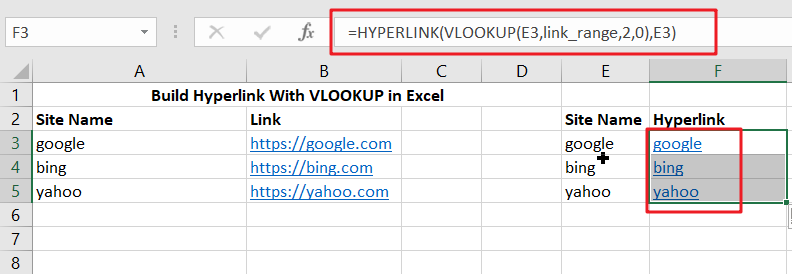 4 Build hyperlink with VLOOKUP1