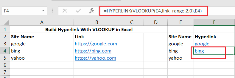 4 Build hyperlink with VLOOKUP1