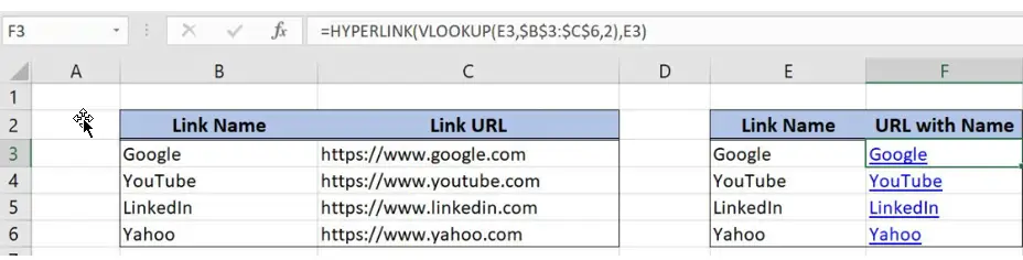 4 Build hyperlink with VLOOKUP5