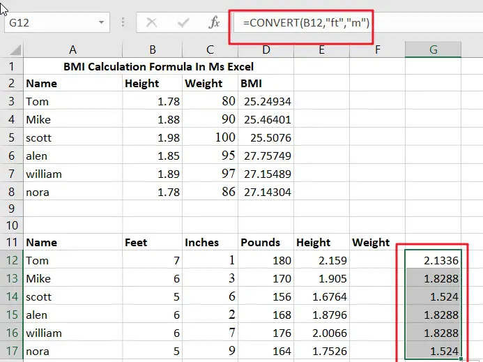 BMI calculation formula1