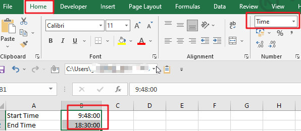 Calculate number of hours between two times1