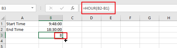 Calculate number of hours between two times1