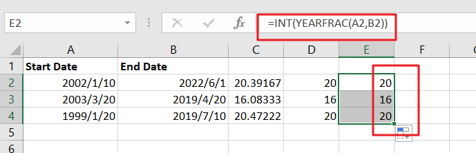 Calculate years between dates1