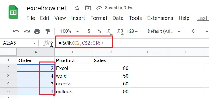 Sort Dynamic Data in google sheets1