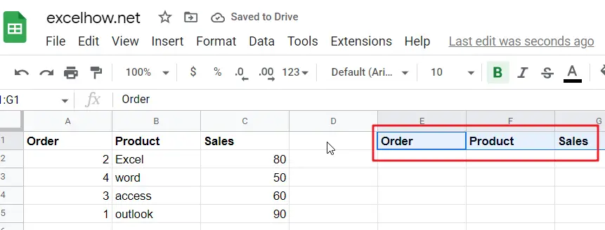 Sort Dynamic Data in google sheets1