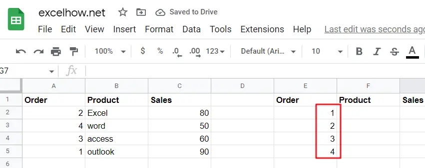 Sort Dynamic Data in google sheets1