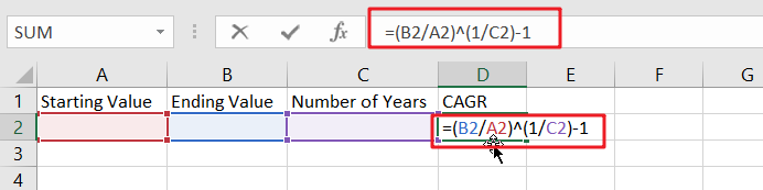 cagr formula examples in excel1