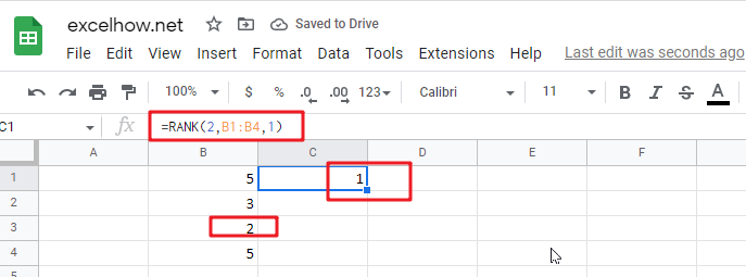 google sheets rank function1